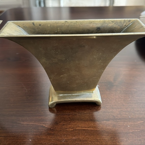 Rare Vintage Pair 2 Chinese Solid Brass Early 20th C. Chinese Vessels/Vase/Decor - Picture 3 of 8